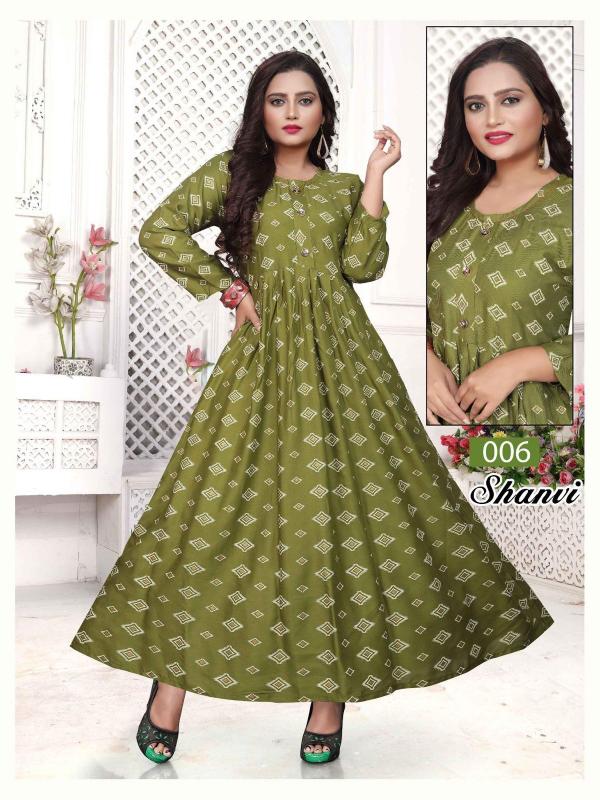 Trendy Shanvi Rayon Designer Kurti Collection